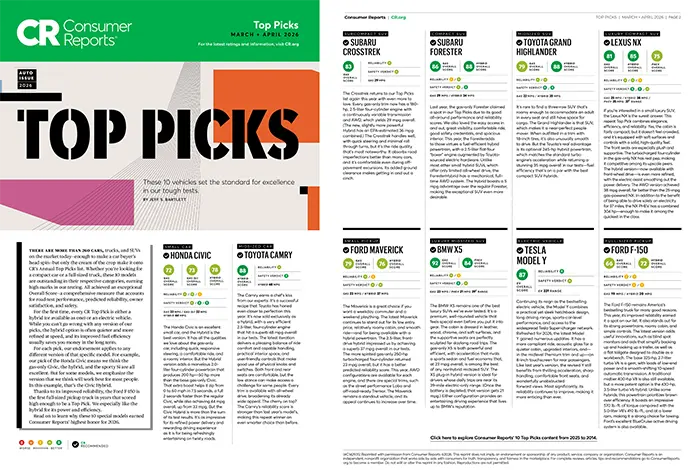 Consumer Reports Top Picks | Hudson Subaru in Jersey City NJ