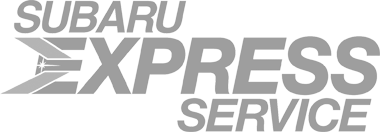 The Subaru Express Service logo, in gray, featuring a stylized 